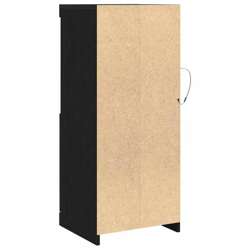 LED Bufetas Juoda 41 x 37 x 100 cm Apdirbta mediena