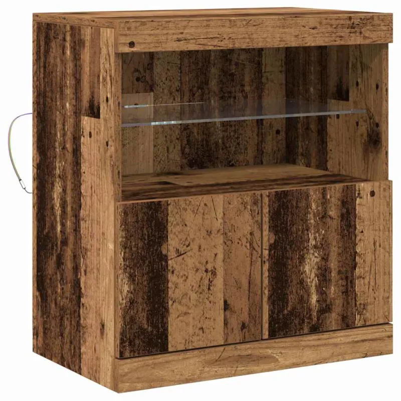 LED Bufetas Ruda 60,5 x 37 x 67 cm Apdirbta mediena