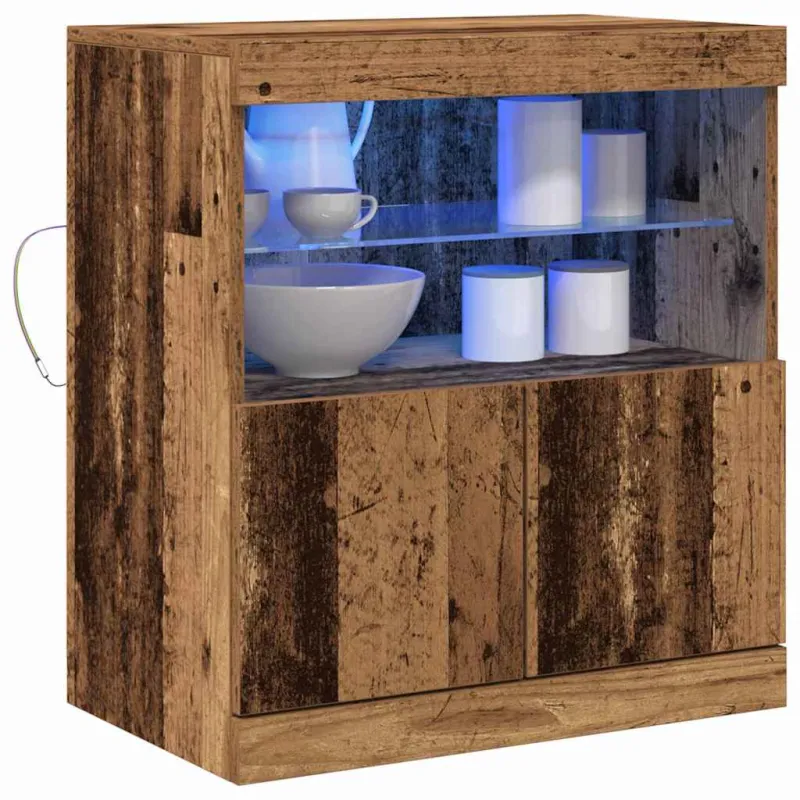 LED Bufetas Ruda 60,5 x 37 x 67 cm Apdirbta mediena