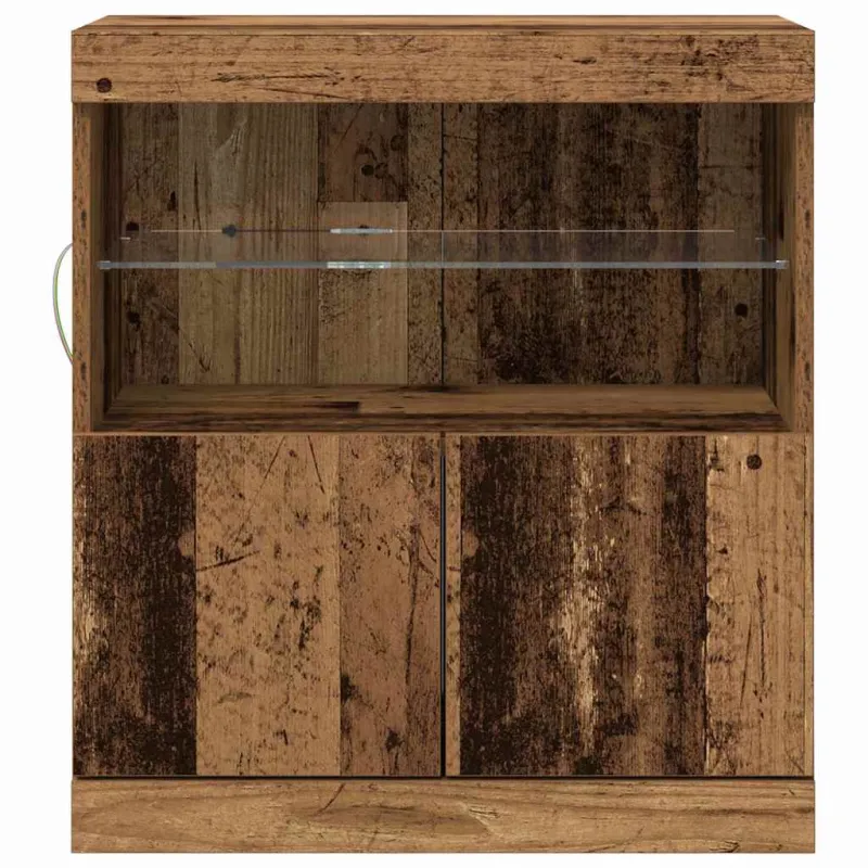 LED Bufetas Ruda 60,5 x 37 x 67 cm Apdirbta mediena