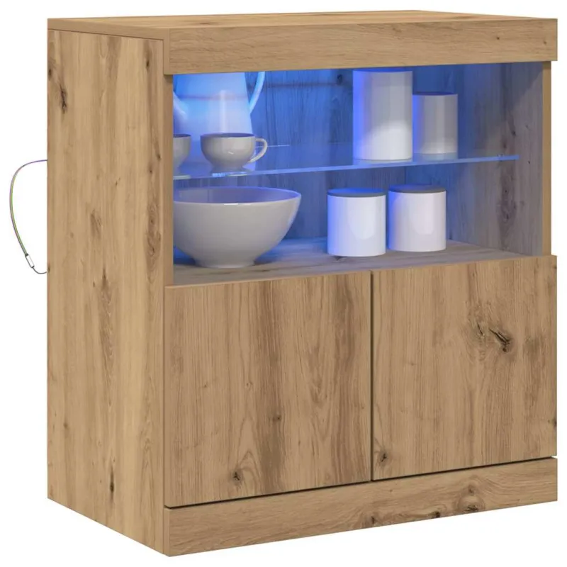 LED Bufetas Ruda 60,5 x 37 x 67 cm Apdirbta mediena