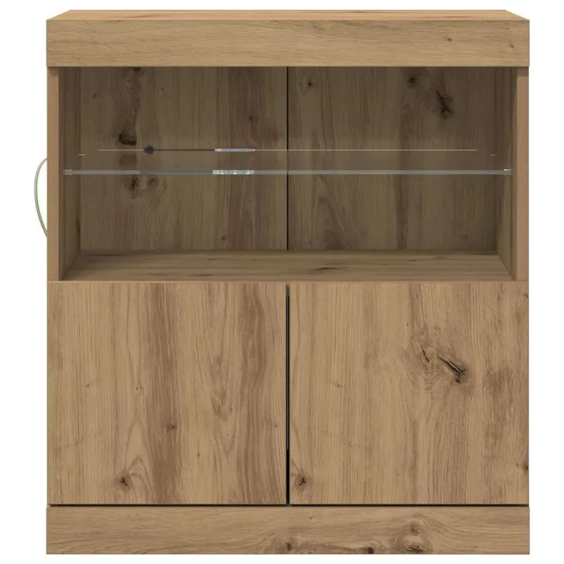 LED Bufetas Ruda 60,5 x 37 x 67 cm Apdirbta mediena