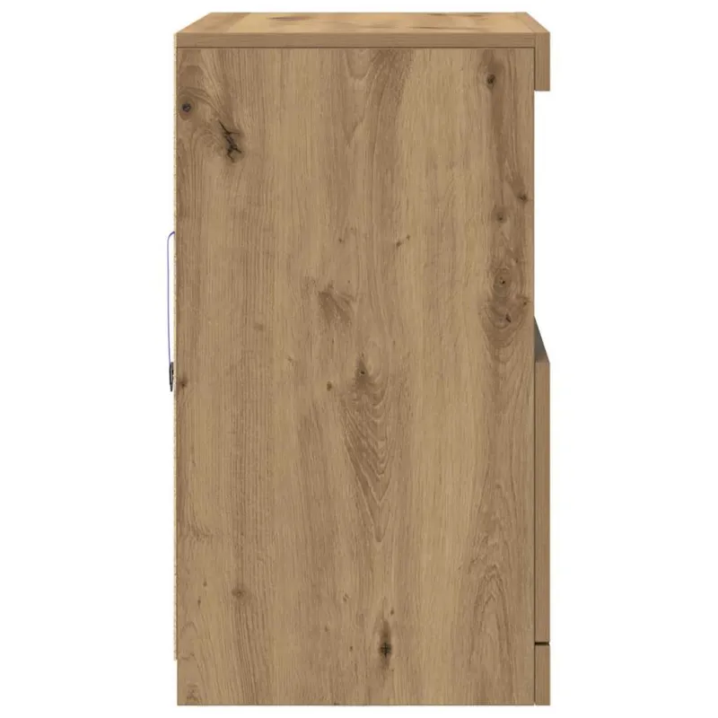 LED Bufetas Ruda 60,5 x 37 x 67 cm Apdirbta mediena