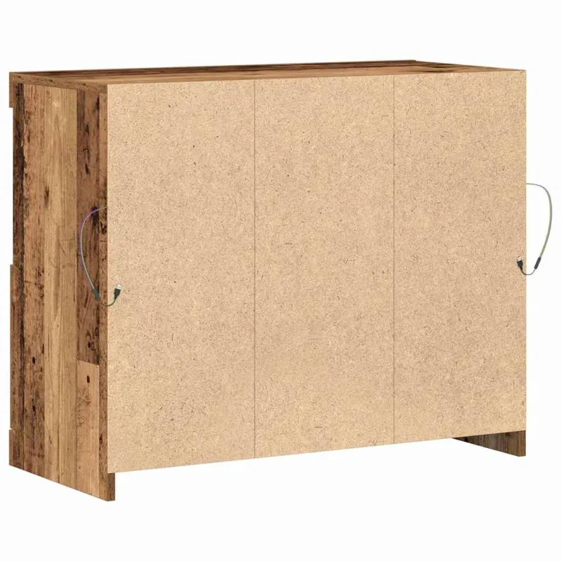 LED Bufetas Ruda 81 x 37 x 66,5 cm Apdirbta mediena