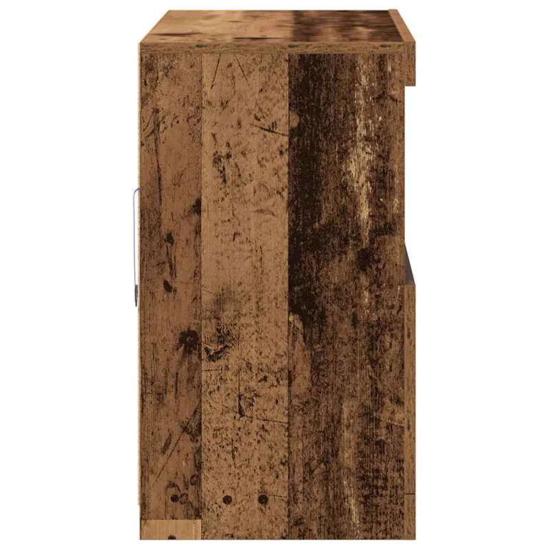 LED Bufetas Ruda 81 x 37 x 66,5 cm Apdirbta mediena