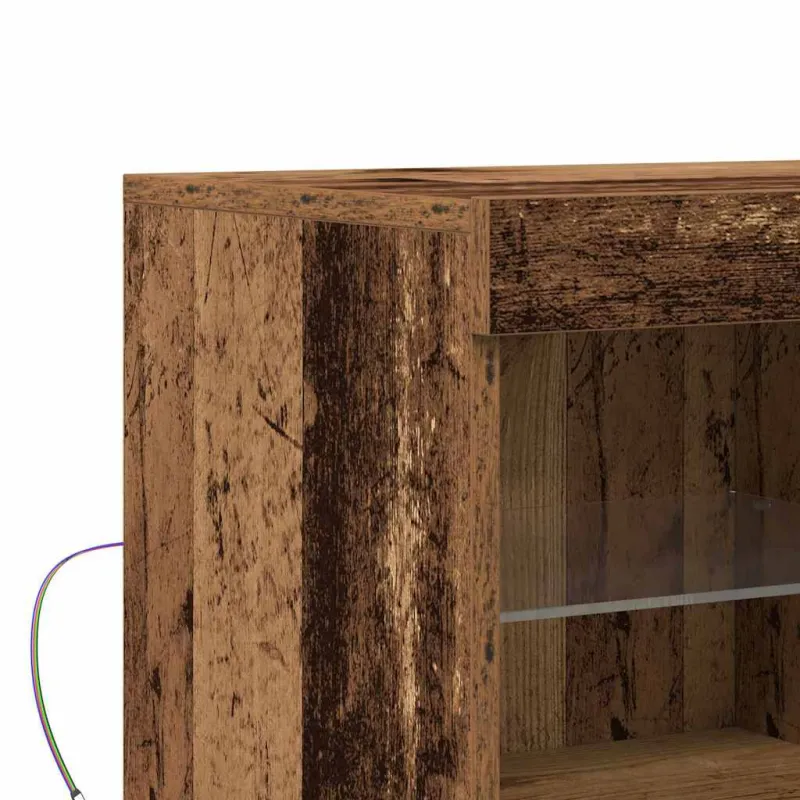 LED Bufetas Ruda 81 x 37 x 66,5 cm Apdirbta mediena