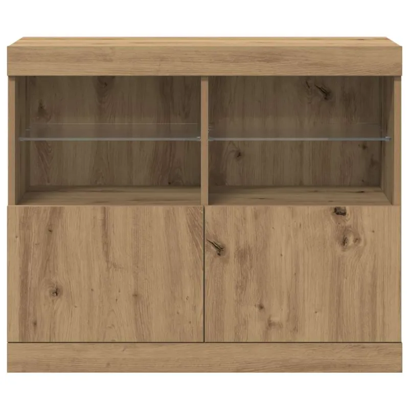 LED Bufetas Ruda 81 x 37 x 66,5 cm Apdirbta mediena