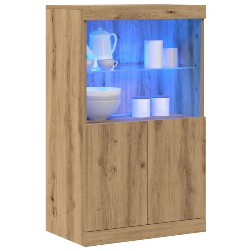 LED Bufetas Ruda 60 x 37 x 100 cm Apdirbta mediena