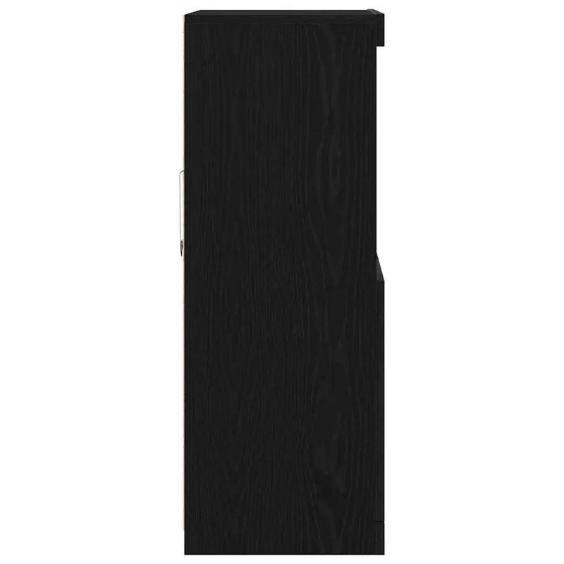 LED Bufetas Juoda 60 x 37 x 100 cm Apdirbta mediena