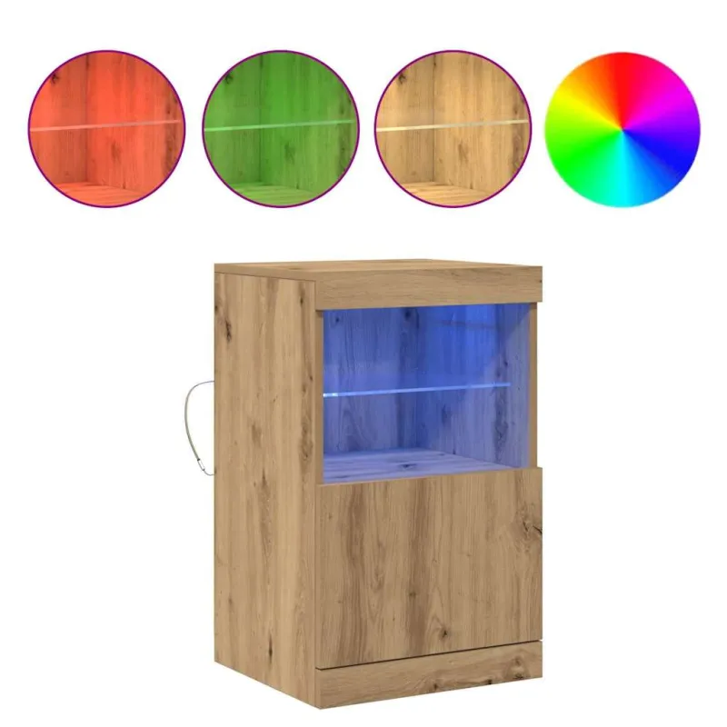 LED Bufetas Amatininkų ąžuolas 41 x 37 x 67 cm Apdirbta mediena