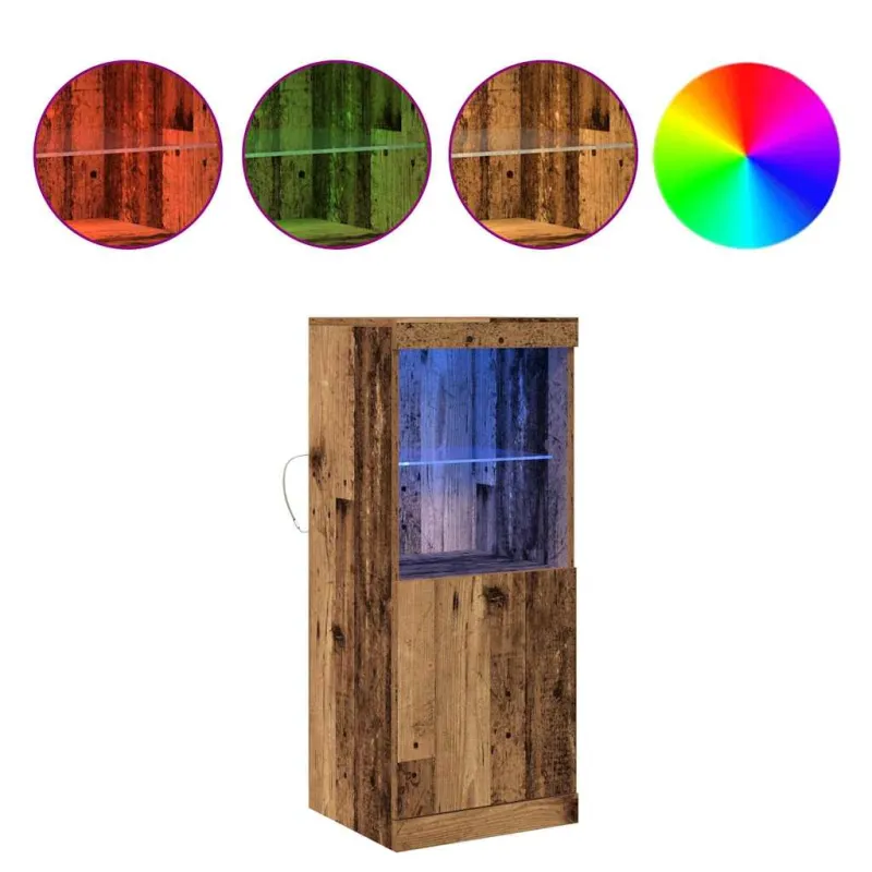 LED Bufetas Senas medis 41 x 37 x 100 cm Apdirbta mediena