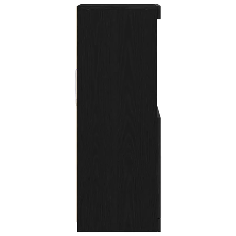 LED Bufetas Juodas ąžuolas 41 x 37 x 100 cm Apdirbta mediena