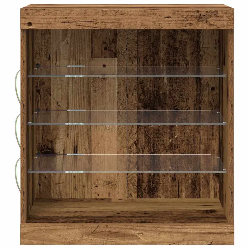 LED Bufetas Senas medis 60,5 x 37 x 67 cm Apdirbta mediena