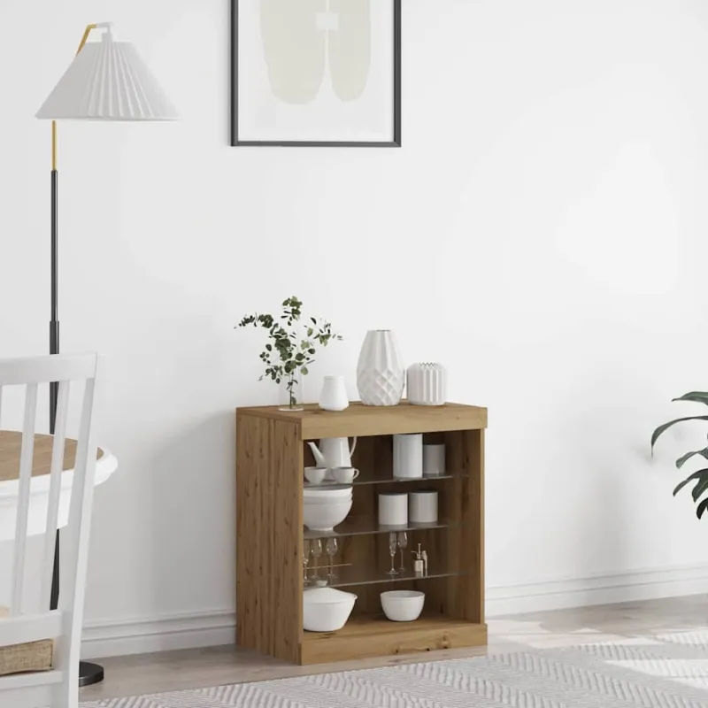 LED Bufetas Amatininkų ąžuolas 60,5 x 37 x 67 cm