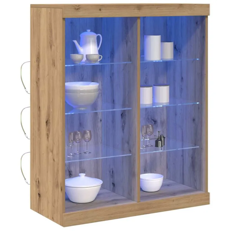 LED Bufetas Artisano ąžuolo 81 x 37 x 100 cm Apdirbta mediena