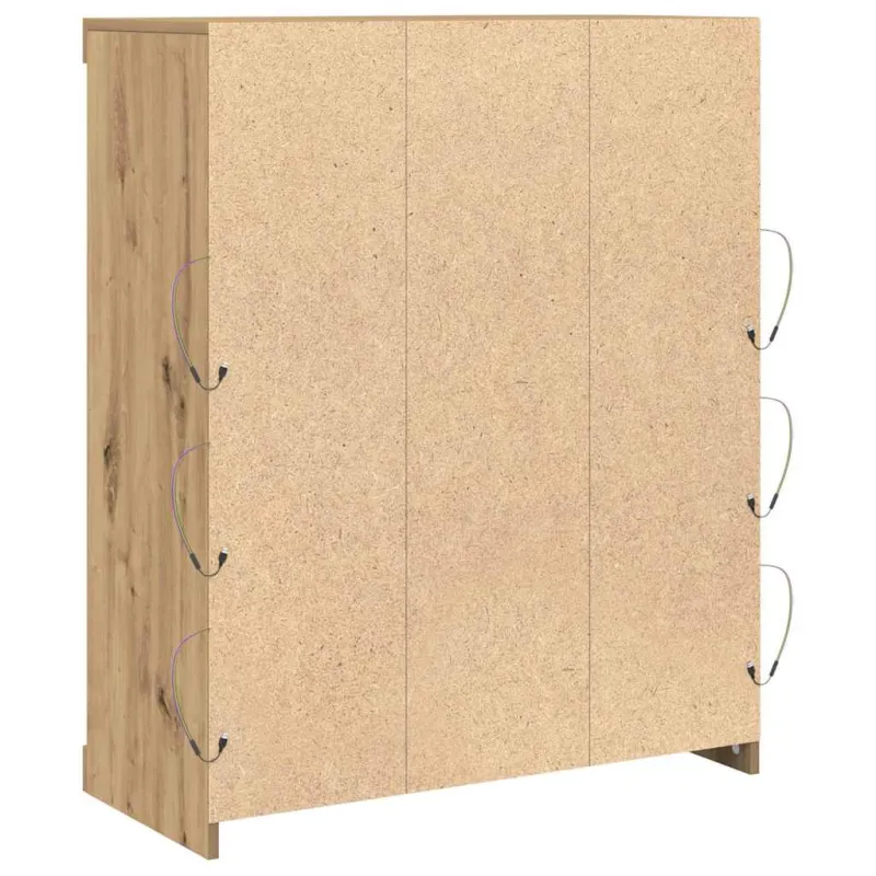 LED Bufetas Artisano ąžuolo 81 x 37 x 100 cm Apdirbta mediena