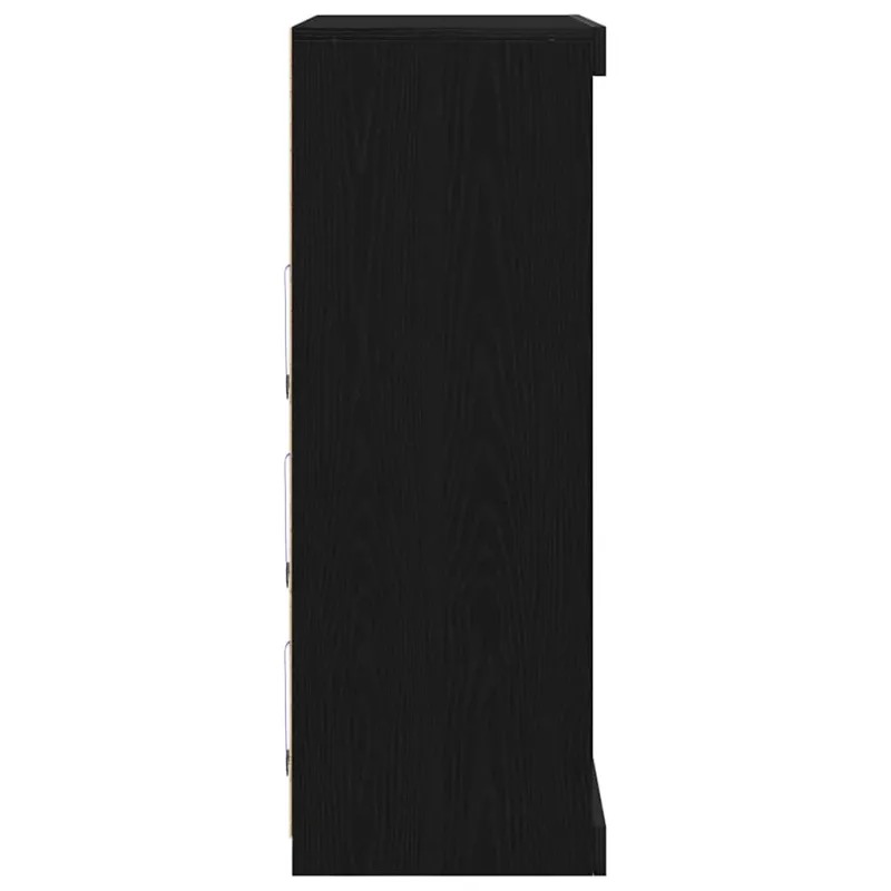 LED Bufetas Juodojo ąžuolo 81 x 37 x 100 cm Apdirbta mediena