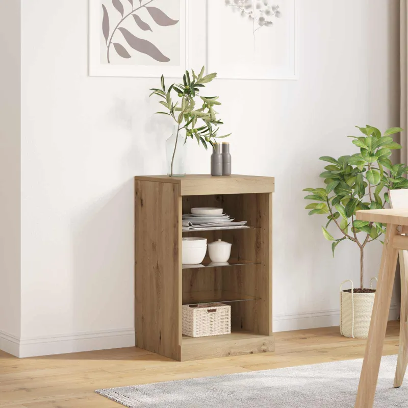 LED Bufetas Amatininkų ąžuolas 41 x 37 x 67 cm Apdirbta mediena