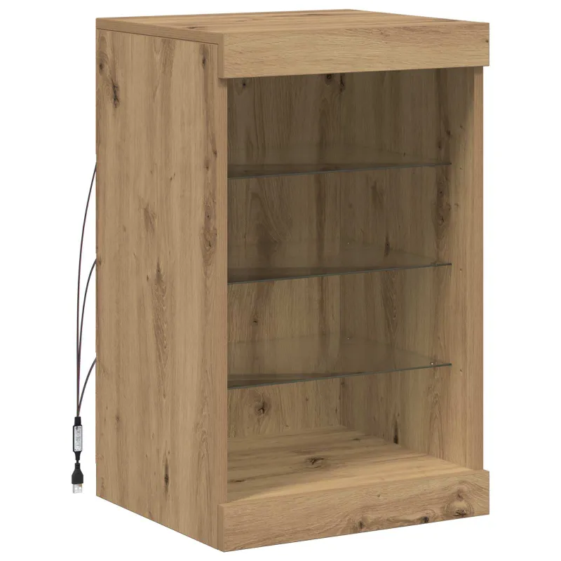 LED Bufetas Amatininkų ąžuolas 41 x 37 x 67 cm Apdirbta mediena