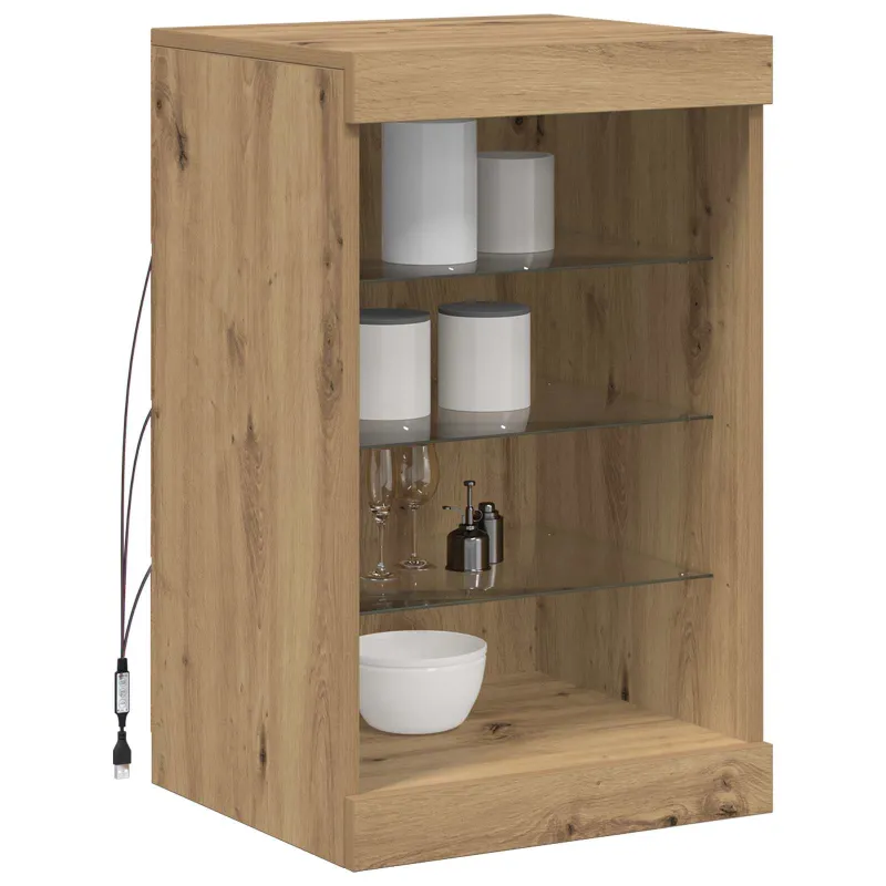LED Bufetas Amatininkų ąžuolas 41 x 37 x 67 cm Apdirbta mediena