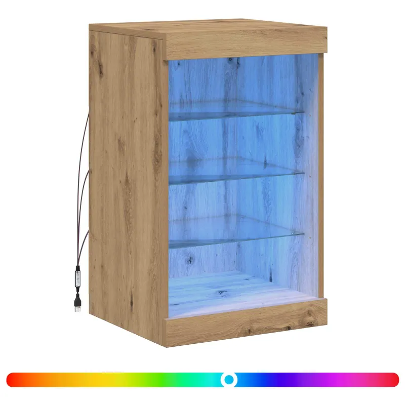 LED Bufetas Amatininkų ąžuolas 41 x 37 x 67 cm Apdirbta mediena
