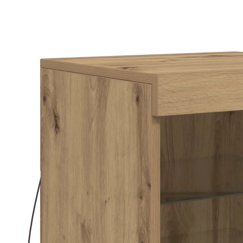 LED Bufetas Amatininkų ąžuolas 41 x 37 x 67 cm Apdirbta mediena