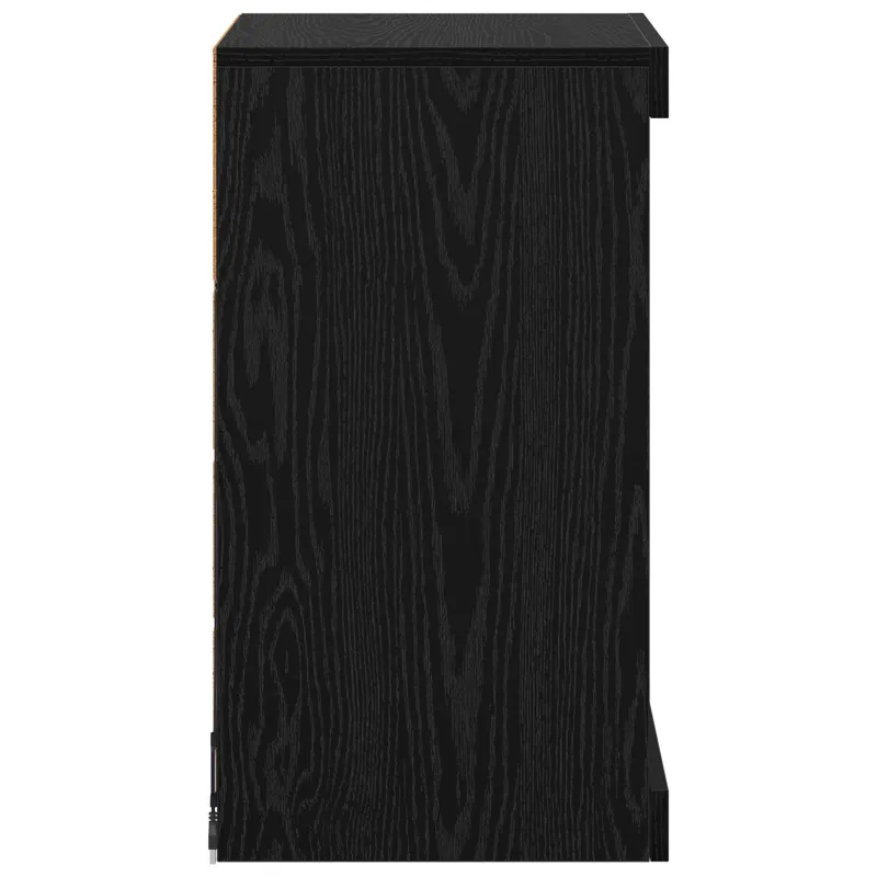 LED Bufetas Juodas ąžuolas 41 x 37 x 67 cm Apdirbta mediena