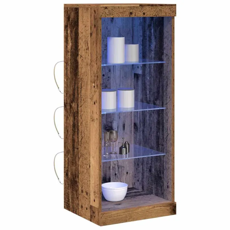 LED Bufetas Senas medis 41 x 37 x 100 cm Apdirbta mediena