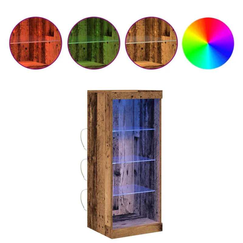 LED Bufetas Senas medis 41 x 37 x 100 cm Apdirbta mediena