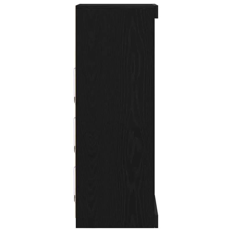LED Bufetas Juodas ąžuolas 41 x 37 x 100 cm Apdirbta mediena