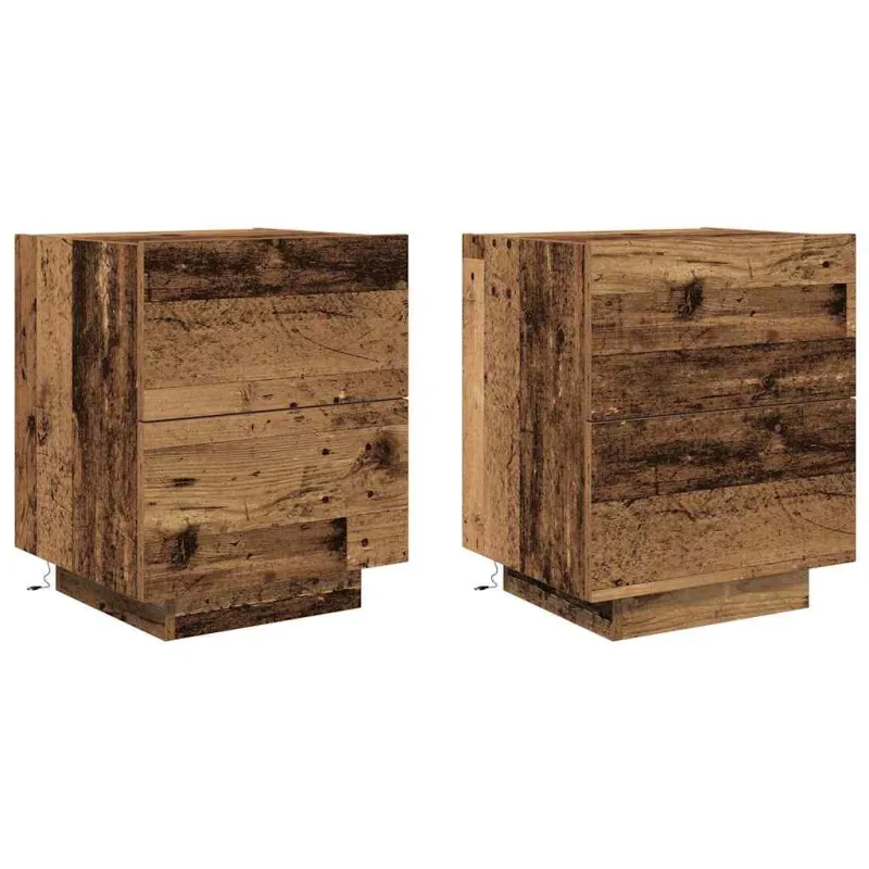 Šalia lovos spintelė 2 pcs Senas medis 45 x 40 x 55 cm