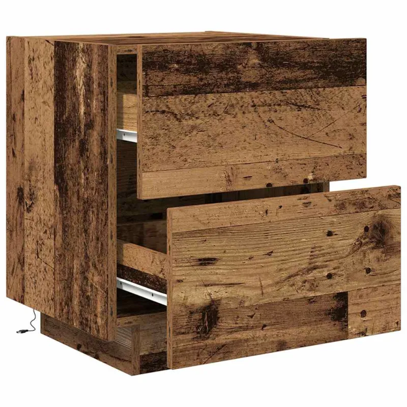 Šalia lovos spintelė 2 pcs Senas medis 45 x 40 x 55 cm