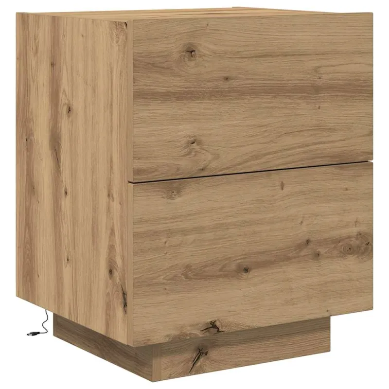 Šalia lovos spintelė 2 pcs Amatininkų ąžuolas 45 x 40 x 55 cm