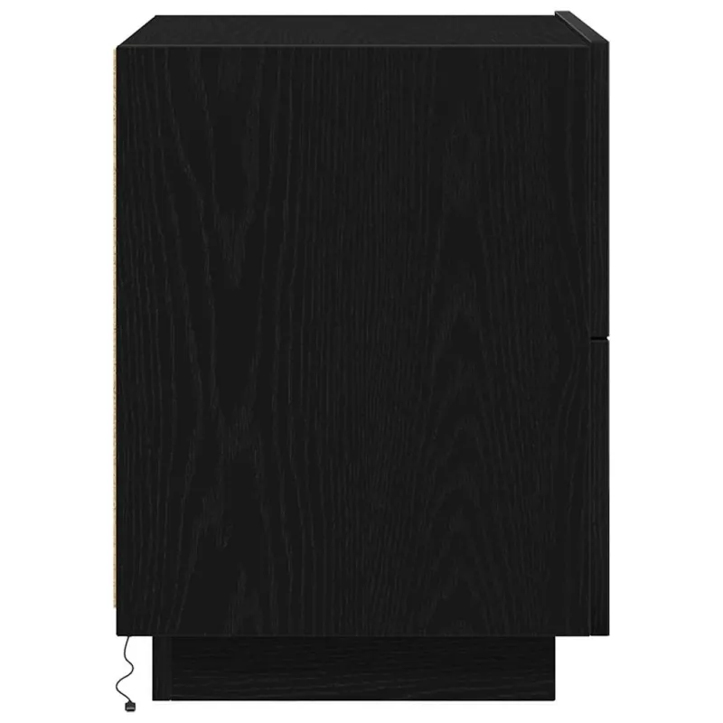 Šalia lovos spintelė 2 pcs Juodas ąžuolas 45 x 40 x 55 cm