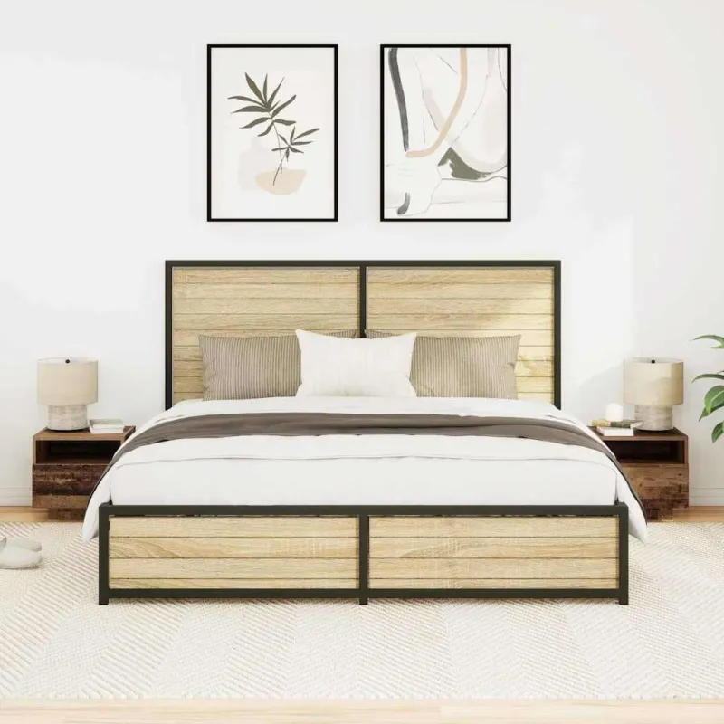 Šalia lovos spintelė 2 pcs Senas medis 40 x 39 x 37 cm