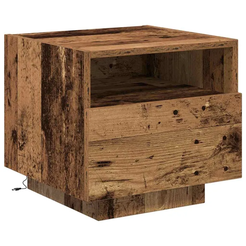 Šalia lovos spintelė 2 pcs Senas medis 40 x 39 x 37 cm