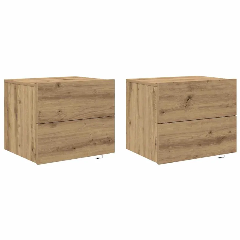 Šalia lovos spintelė 2 pcs Amatininkų ąžuolas 50 x 39 x 41 cm