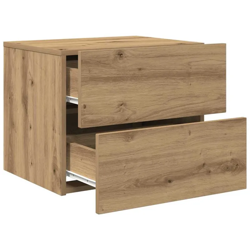 Šalia lovos spintelė 2 pcs Amatininkų ąžuolas 50 x 39 x 41 cm