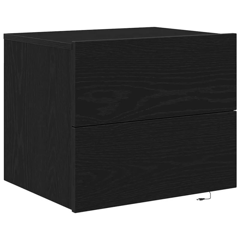 Šalia lovos spintelė 2 pcs Juodas ąžuolas 50 x 39 x 41 cm