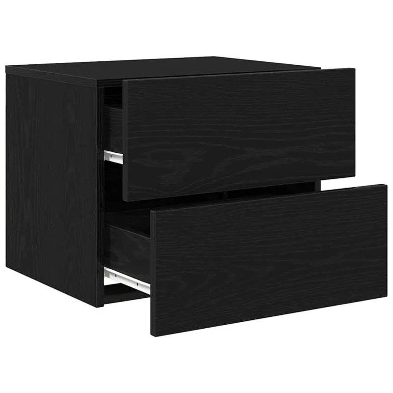Šalia lovos spintelė 2 pcs Juodas ąžuolas 50 x 39 x 41 cm
