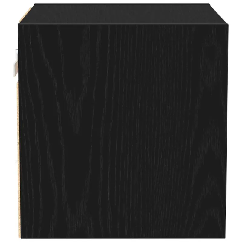 LED sieninis šoninis stalelis 2 pcs Juoda 30 x 28,5 x 30 cm