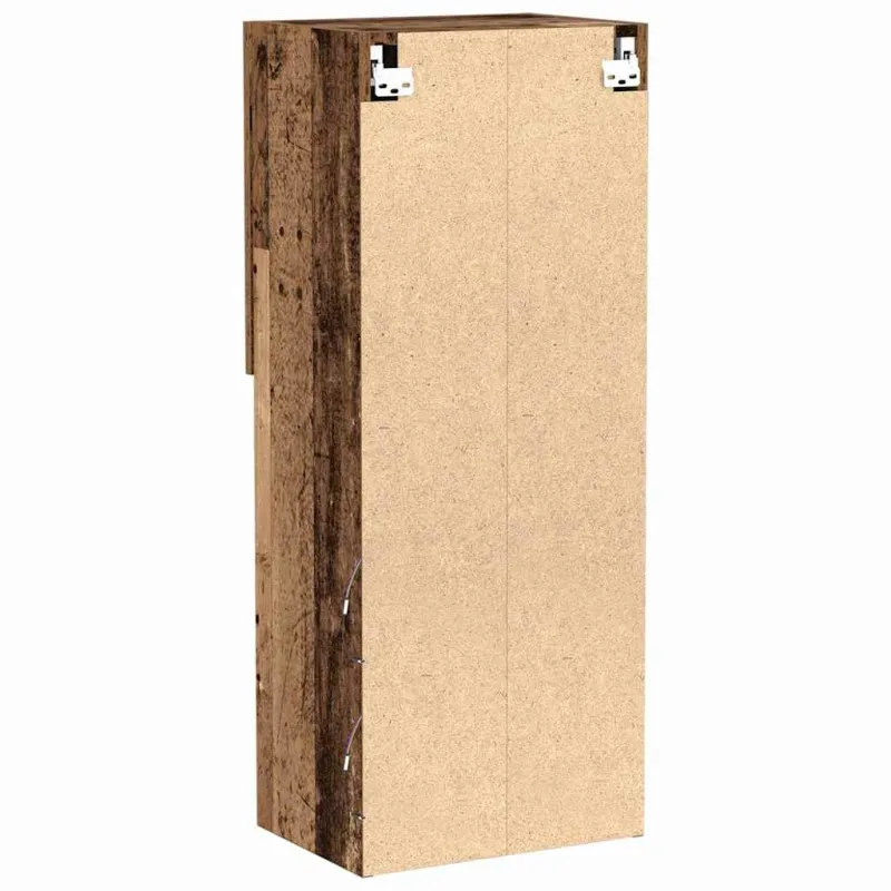 TV spintelių komplektas su LED Senas medis 40,5 x 30 x 102 cm