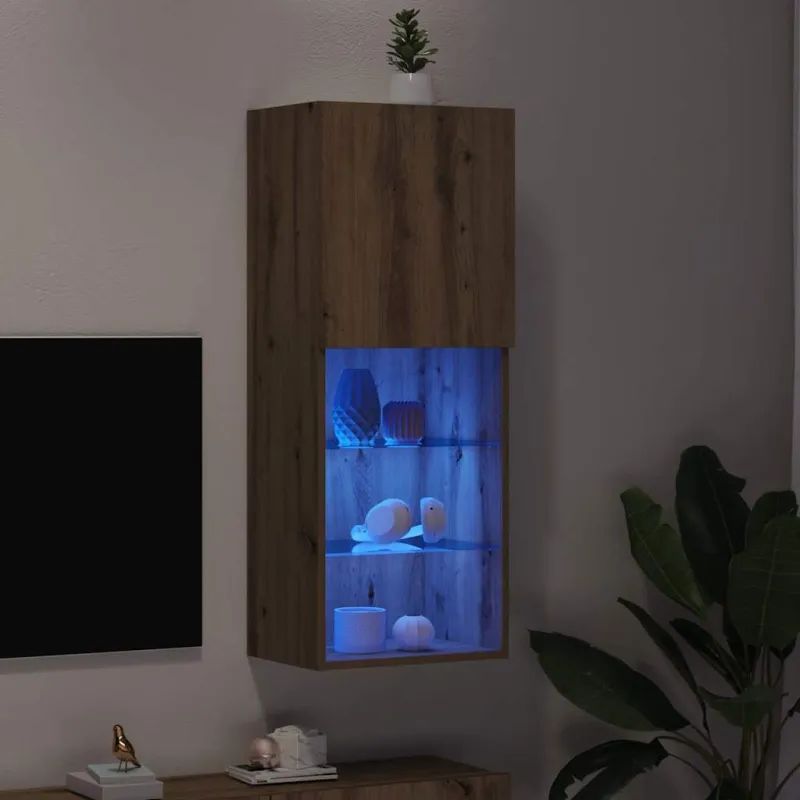 TV spintelių komplektas Amatininkų ąžuolas 40,5 x 30 x 102 cm