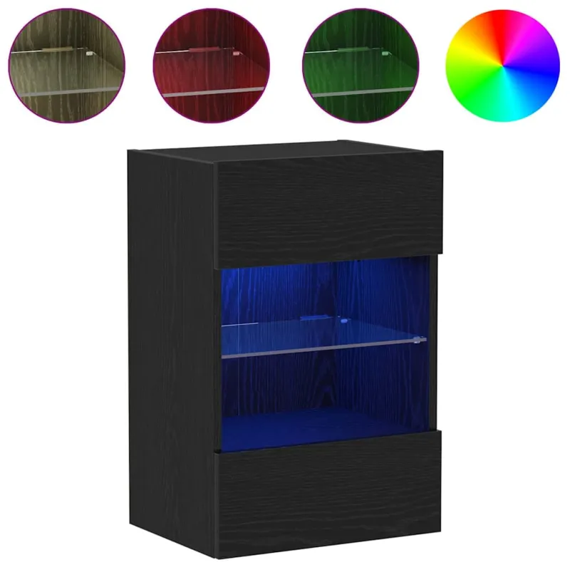 TV spintelių komplektas Juoda 40 x 30 x 60,5 cm