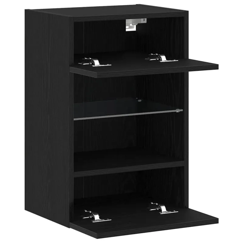 TV spintelių komplektas Juoda 40 x 30 x 60,5 cm