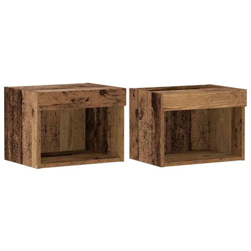 TV spintelių komplektas 2 pcs Senas medis 40 x 30 x 30 cm