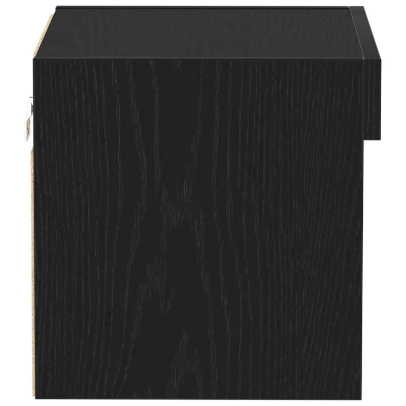 TV spintelių komplektas su LED Juodas ąžuolas 40 x 30 x 30 cm