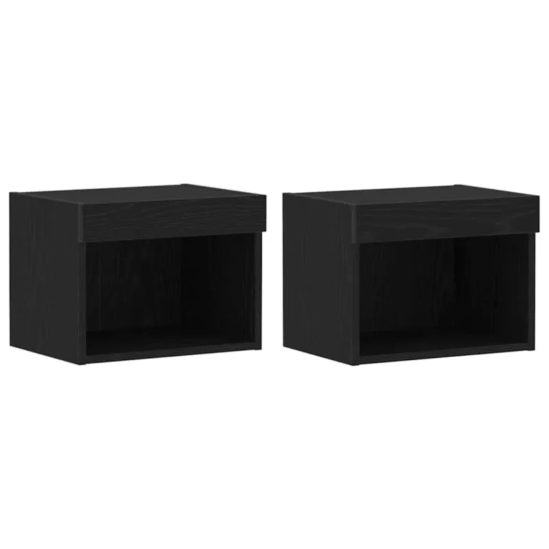 TV spintelių komplektas 2 pcs Juodas ąžuolas 40 x 30 x 30 cm