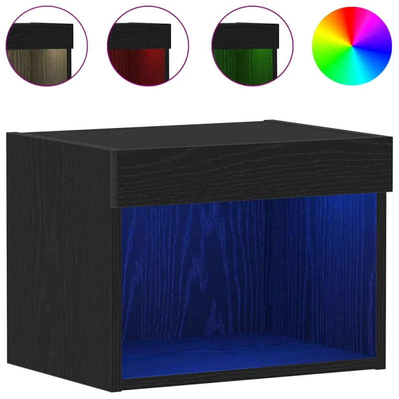 TV spintelių komplektas 2 pcs Juodas ąžuolas 40 x 30 x 30 cm
