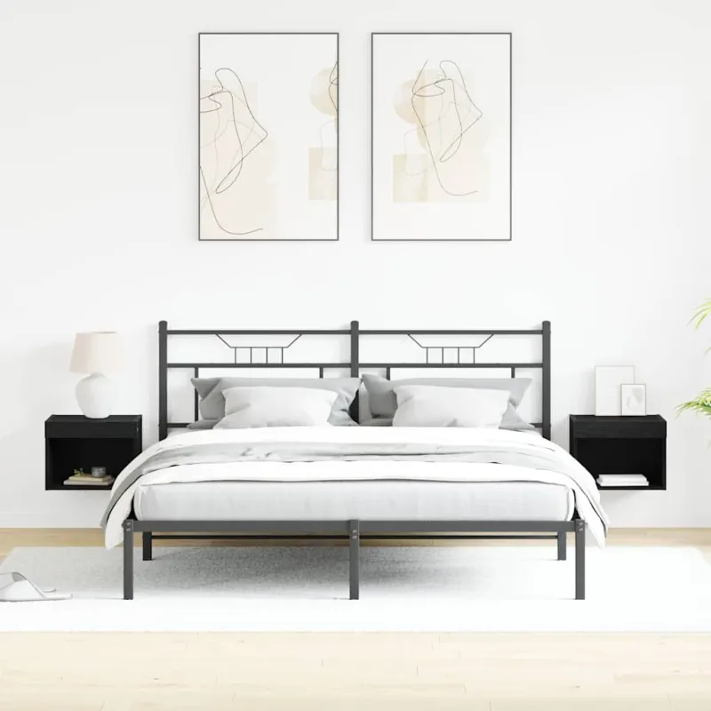 TV spintelių komplektas 2 pcs Juodas ąžuolas 40 x 30 x 30 cm